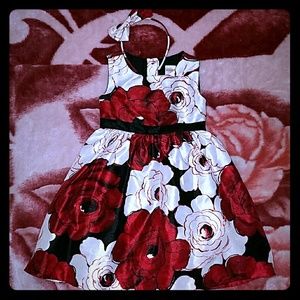 Little girl's formal dress w/hair accessory (2T)